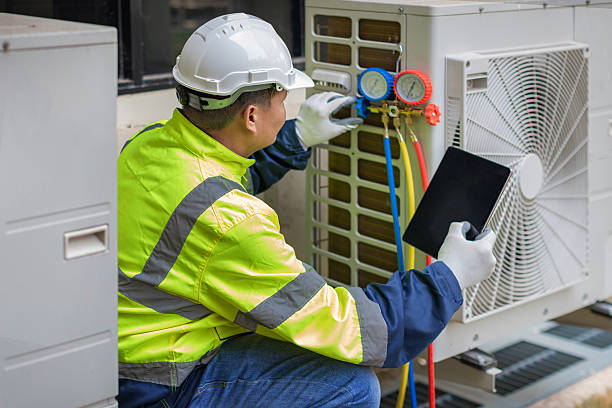 Professional Air Conditioning Repair technician working in Blanchester, OH